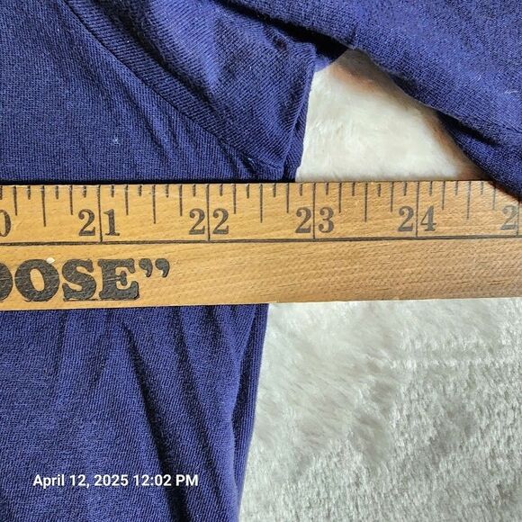 LuLaRoe Women's Top 2XL Perfect T Navy Short Sleeve Swing Bottom Tunic T Shirt - Picture 4 of 6